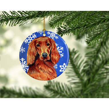 Irish setter christmas clearance ornament